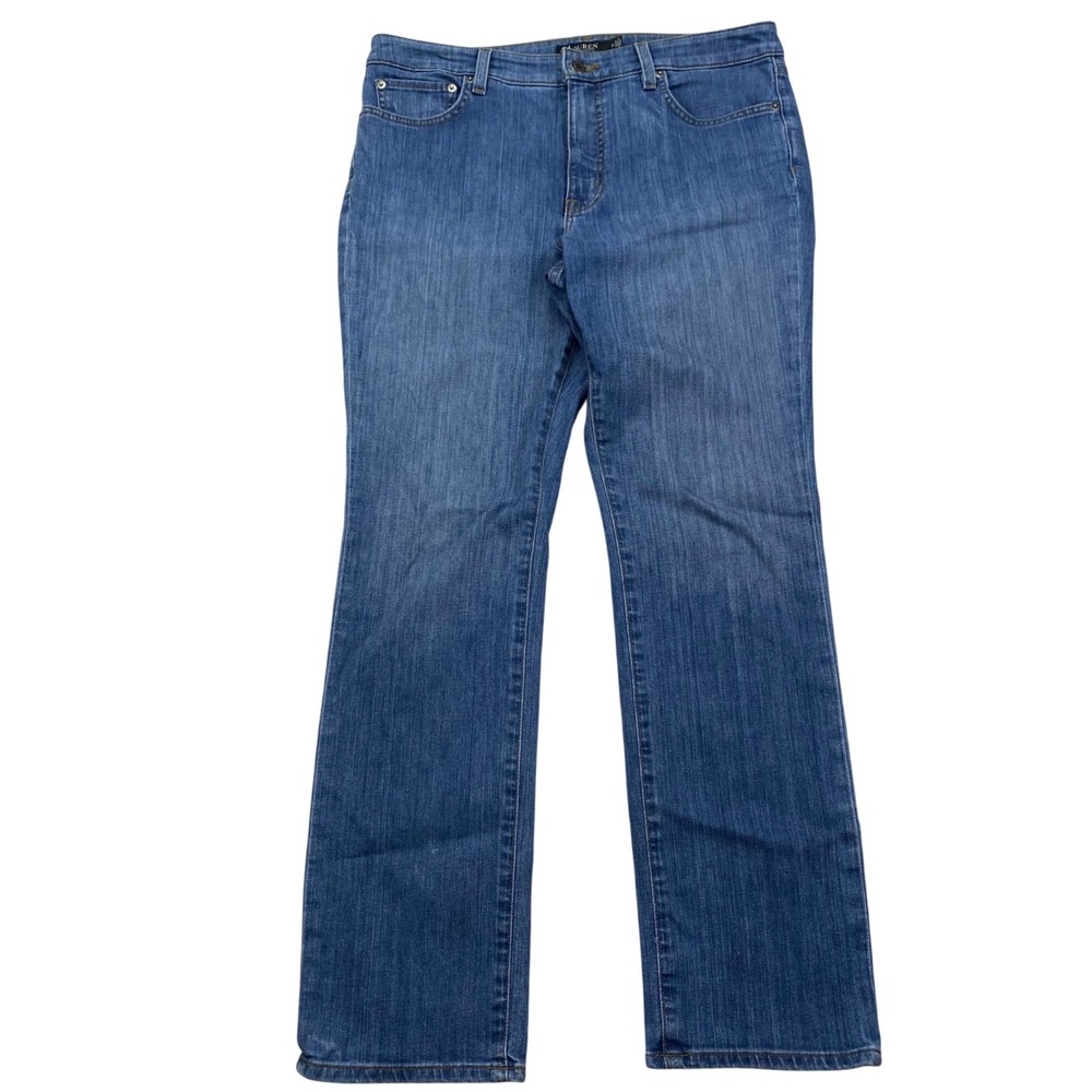 Lauren Ralph Lauren Straight Leg Jeans Womens 12 Blue Medium Wash RL 33x30